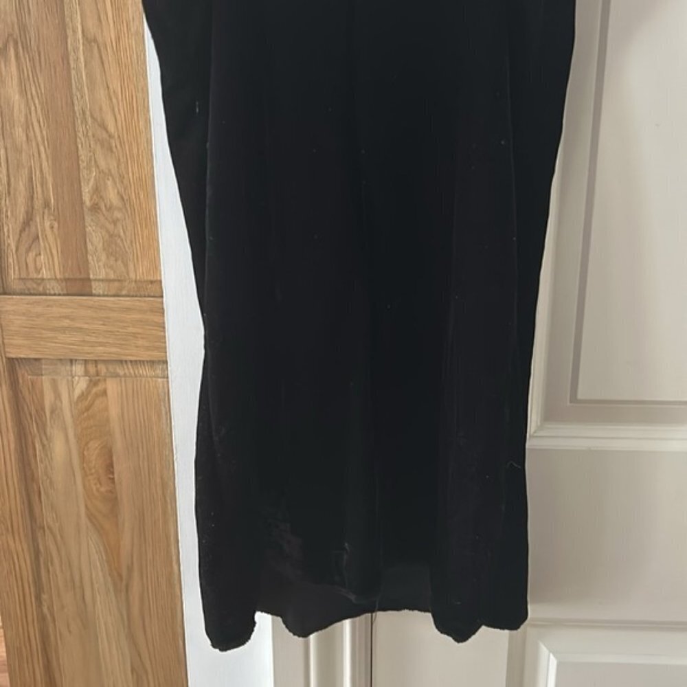 Pixie Market Black Crushed Velvet Mini Black Dress Extra Small Lbd — image 7 of 8
